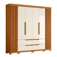 Guarda Roupa Casal Doble 4 Portas E 4 Gavetas Cinamomo-off White - Móveis Albatroz Cinamomo-off White - 1