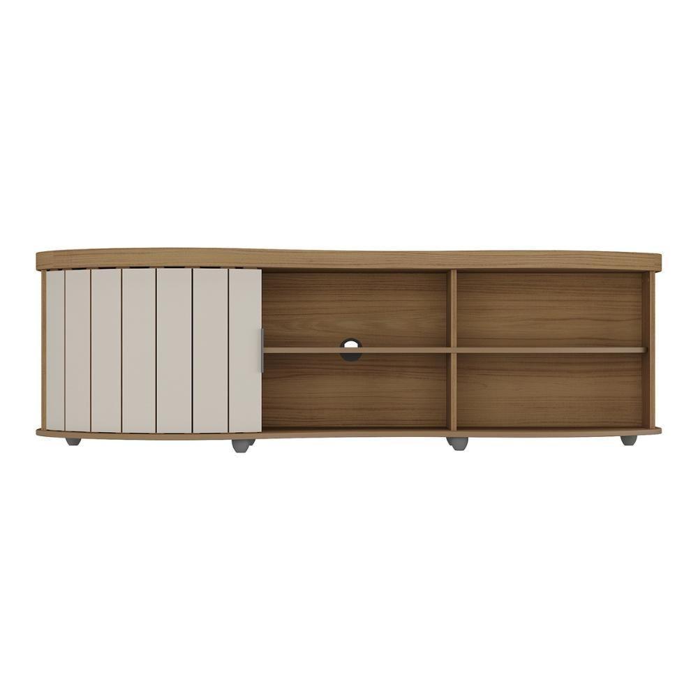 Rack Para Tv Até 75 Polegadas 180cm Com 1 Porta Flex Multimóveis Cr45324 Carvalho/off White Carvalho/off White - 8