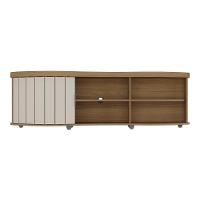 Rack Para Tv Até 75 Polegadas 180cm Com 1 Porta Flex Multimóveis Cr45324 Carvalho/off White Carvalho/off White - 8