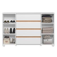 Cômoda Evidenza 2 Portas E 4 Gavetas Flex Branco-freijó - Móveis Albatroz Branco-freijó - 3