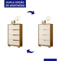 Cômoda Sole 4 Gavetas Cinamomo-off White - Móveis Albatroz Cinamomo-off White - 3