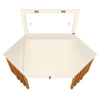 Penteadeira Camarim De Canto Glitter 1 Gaveta Cinamomo-off White - Móveis Albatroz Cinamomo-off White