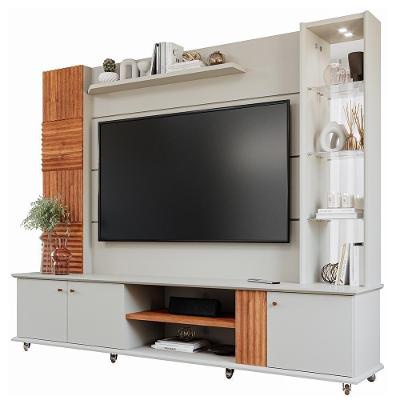Estante Home Theater Riviera Off White-cinamomo Para Tv Até 60? - Permóbili Off White-cinamomo
