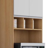 Paneleiro Duplo Andréia 4 Portas E 1 Gaveta Amêndoa-branco - Ajl Móveis Amêndoa-branco