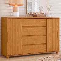 Cômoda Evidenza 2 Portas E 4 Gavetas Flex Cinamomo - Móveis Albatroz Cinamomo - 2