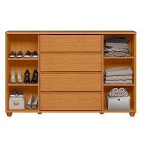 Cômoda Evidenza 2 Portas E 4 Gavetas Flex Cinamomo - Móveis Albatroz Cinamomo - 3