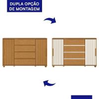 Cômoda Evidenza 2 Portas E 4 Gavetas Flex Cinamomo - Móveis Albatroz Cinamomo