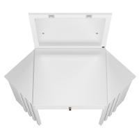 Penteadeira Camarim De Canto Glitter 1 Gaveta Branco - Móveis Albatroz Branco