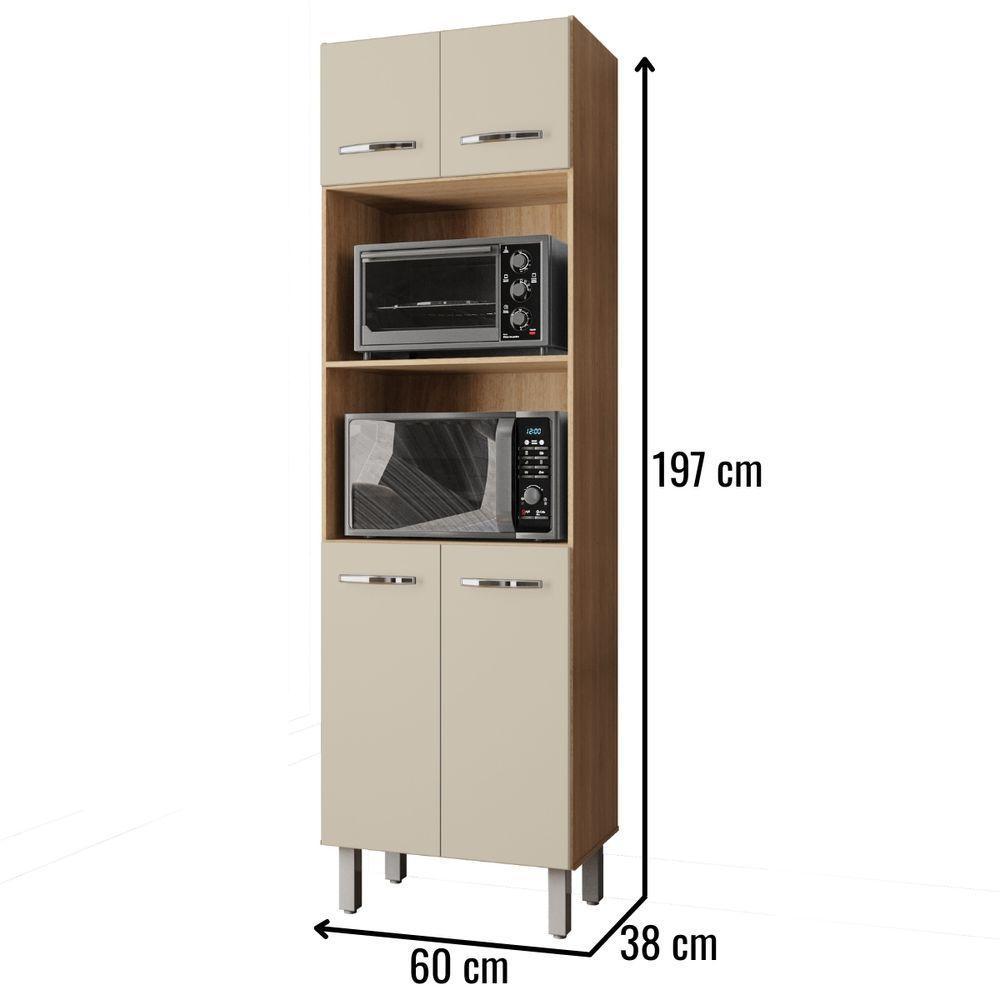 Paneleiro Duplo Mara 4 Portas Savana Off White Moblis - 2