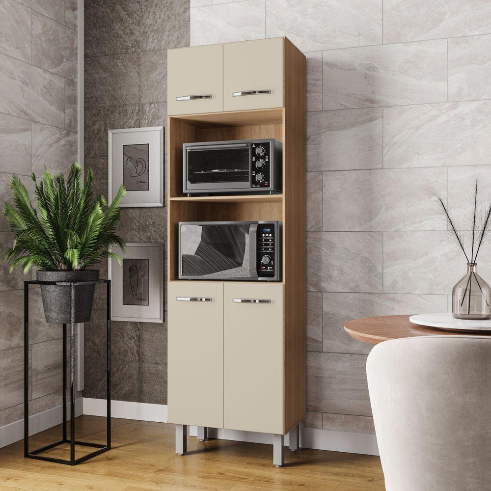 Paneleiro Duplo Mara 4 Portas Savana Off White Moblis - 5