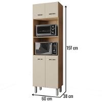 Paneleiro Duplo Mara 4 Portas Savana Off White Moblis - 2