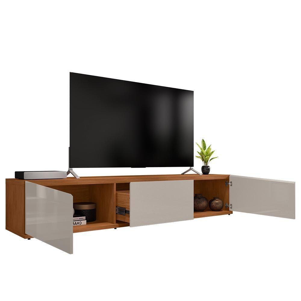 Rack Bancada Eros 180cm Cedro-off White Para Tv Até 60? - Casa D Cedro-off White - 2