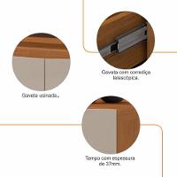 Rack Bancada Eros 180cm Cedro-off White Para Tv Até 60? - Casa D Cedro-off White - 3