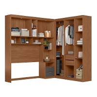 Quarto Modulado Casal Lugano Jatobá-grafite - Santos Andirá Jatobá-grafite - 6