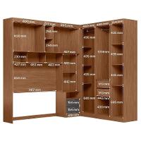 Quarto Modulado Casal Lugano Jatobá-grafite - Santos Andirá Jatobá-grafite - 7