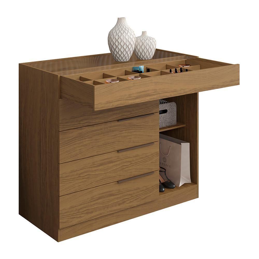 Cômoda Sevilha 1 Porta E 5 Gavetas Com Porta Joias Atacama - Aramóveis Atacama - 3