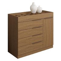 Cômoda Sevilha 1 Porta E 5 Gavetas Com Porta Joias Atacama - Aramóveis Atacama - 1