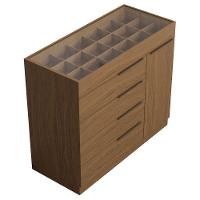 Cômoda Sevilha 1 Porta E 5 Gavetas Com Porta Joias Atacama - Aramóveis Atacama