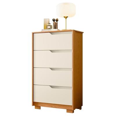 Cômoda Sole 4 Gavetas em MDF com Puxador Cava Off White Cinamomo com Pés Reto