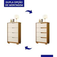 Cômoda Sole 4 Gavetas Off White-cinamomo - Móveis Albatroz Off White-cinamomo - 3