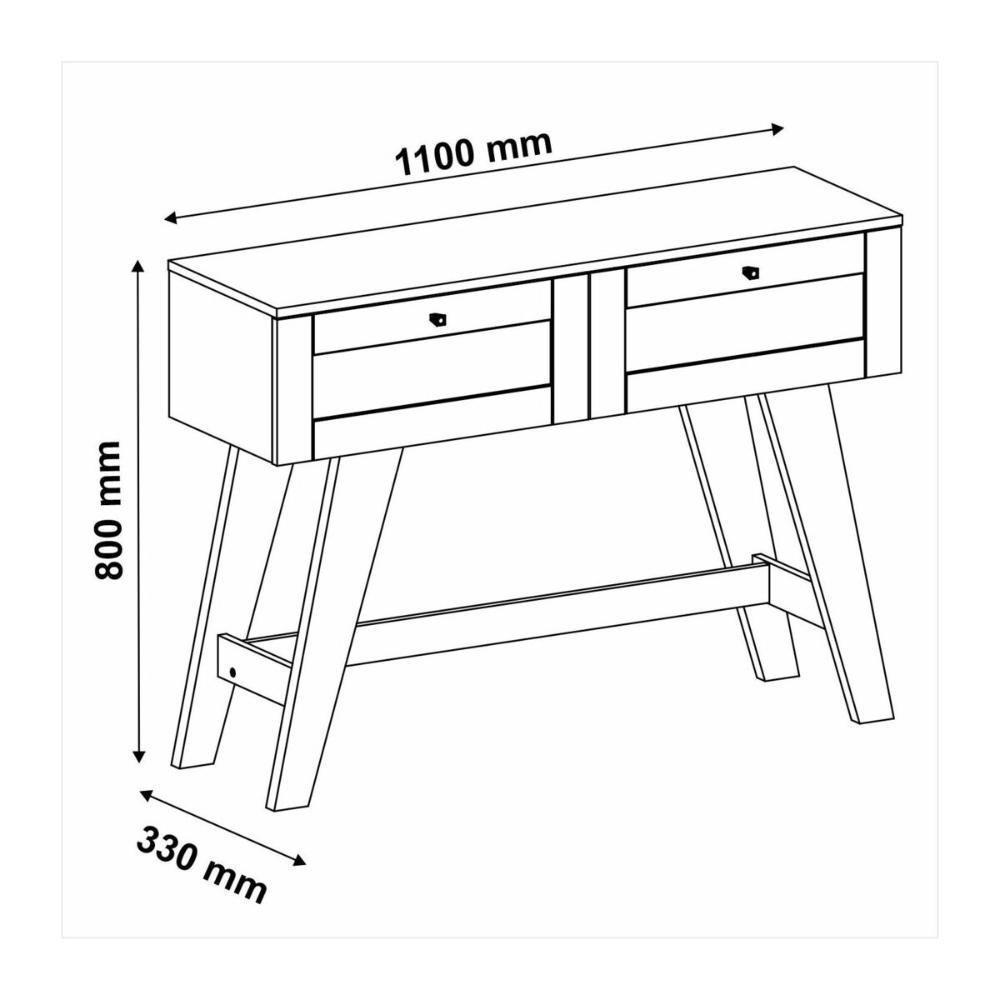 Aparador Buffet 110cm 2 Gavetas Retrô Multimóveis Cr50125 Cinamomo-off White - 4