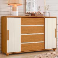 Cômoda Evidenza 2 Portas E 4 Gavetas Flex Cinamomo-off White - Móveis Albatroz Cinamomo-off White - 2