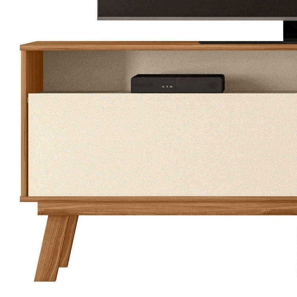 Rack Bancada Olinda 160cm Amêndoa-pérola Metalizado Para Tv Até 65? - Mobler Amêndoa-pérola Metalizado - 3