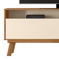 Rack Bancada Olinda 160cm Amêndoa-pérola Metalizado Para Tv Até 65? - Mobler Amêndoa-pérola Metalizado - 3