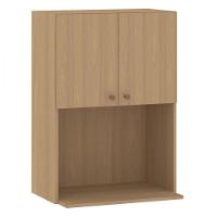 Armário Aéreo 2 Portas 60cm Com Nicho Para Microondas Freijo - 1