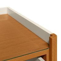 Cômoda Aparador 8 Gavetas Off White-cinamomo Com Tampo De Vidro - Móveis Albatroz Off White-cinamomo - 5