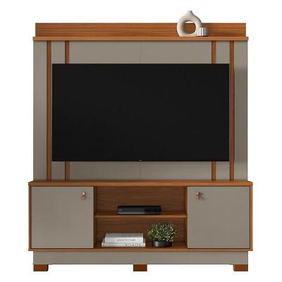 Estante Home Fremont 160cm Cinamomo Mel-grigio Fosco Para Tv Até 65? - Mobler Cinamomo Mel-grigio Fosco