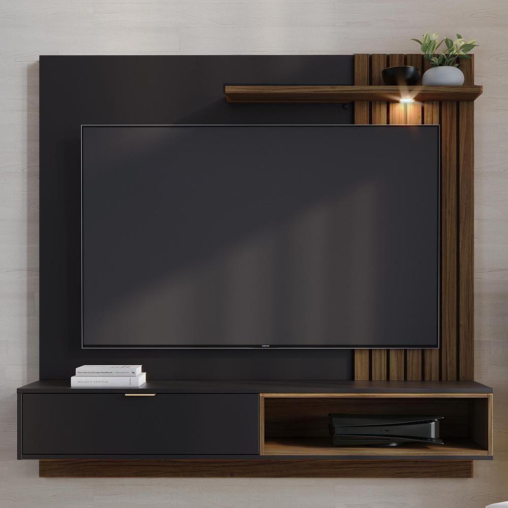 Home Suspenso Tocantins 1.6 Preto Fosco-noce Milano Para Tv Até 60? - Colibri Preto Fosco-noce Milano - 2