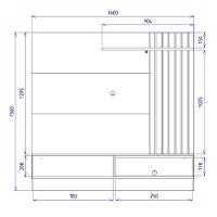 Home Suspenso Tocantins 1.6 Preto Fosco-noce Milano Para Tv Até 60? - Colibri Preto Fosco-noce Milano - 5