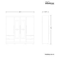 Guarda Roupa Casal Vivacce 4 Portas E 4 Gavetas Cinamomo-off White Com Espelho - Móveis Albatroz Cinamomo-off White - 4
