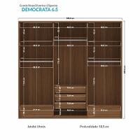 Guarda Roupa Democrata Ripado 6 Portas Jatobá-areia - Santos Andirá Jatobá-areia - 5