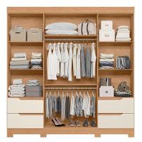 Guarda Roupa Casal Vivacce 4 Portas E 4 Gavetas Freijó-off White Com Espelho - Móveis Albatroz Freijó-off White - 3