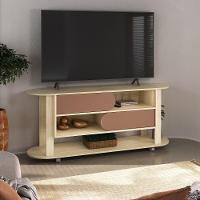 Rack Para Tv Até 65 Polegadas 150cm Com Rodízios 2 Portas Multimóveis Cr45326 Naturale/terracota Naturale/terracota - 1