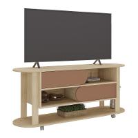 Rack Para Tv Até 65 Polegadas 150cm Com Rodízios 2 Portas Multimóveis Cr45326 Naturale/terracota Naturale/terracota - 2