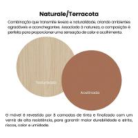 Rack Para Tv Até 65 Polegadas 150cm Com Rodízios 2 Portas Multimóveis Cr45326 Naturale/terracota Naturale/terracota - 9