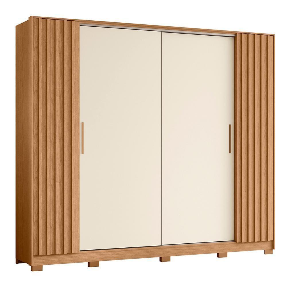 Guarda Roupa Casal Jacarandá 4 Portas Flex Freijó-off White - Móveis Albatroz Freijó-off White - 1