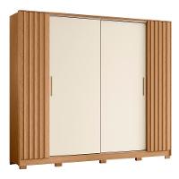 Guarda Roupa Casal Jacarandá 4 Portas Flex Freijó-off White - Móveis Albatroz Freijó-off White - 1