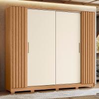 Guarda Roupa Casal Jacarandá 4 Portas Flex Freijó-off White - Móveis Albatroz Freijó-off White - 2