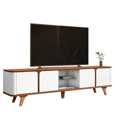 Rack Bancada Roma 217cm Cedro-branco Para Tv Até 60? - Casa D Cedro-branco