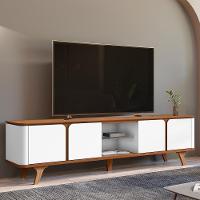 Rack Bancada Roma 217cm Cedro-branco Para Tv Até 60? - Casa D Cedro-branco - 3