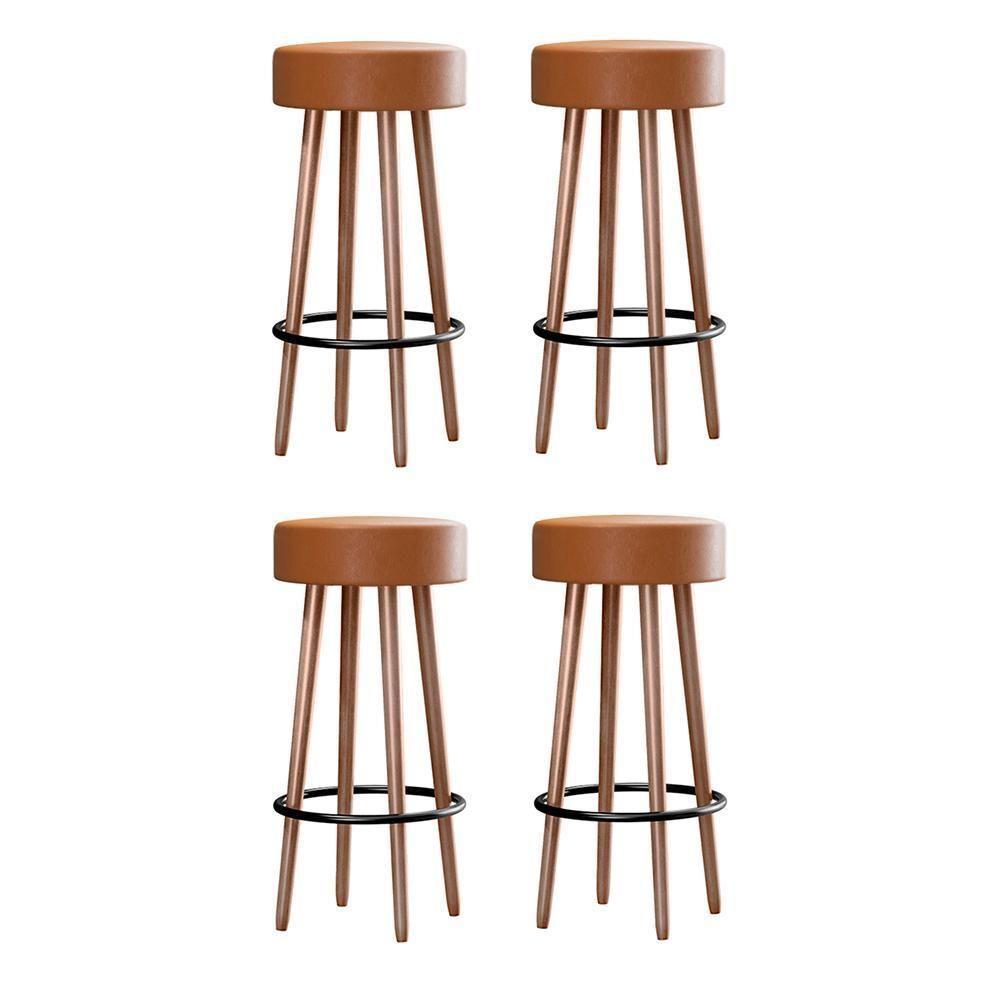 Kit 4 Banquetas Berlin 70cm Couríssimo Amarula - Salaone Amarula - 1