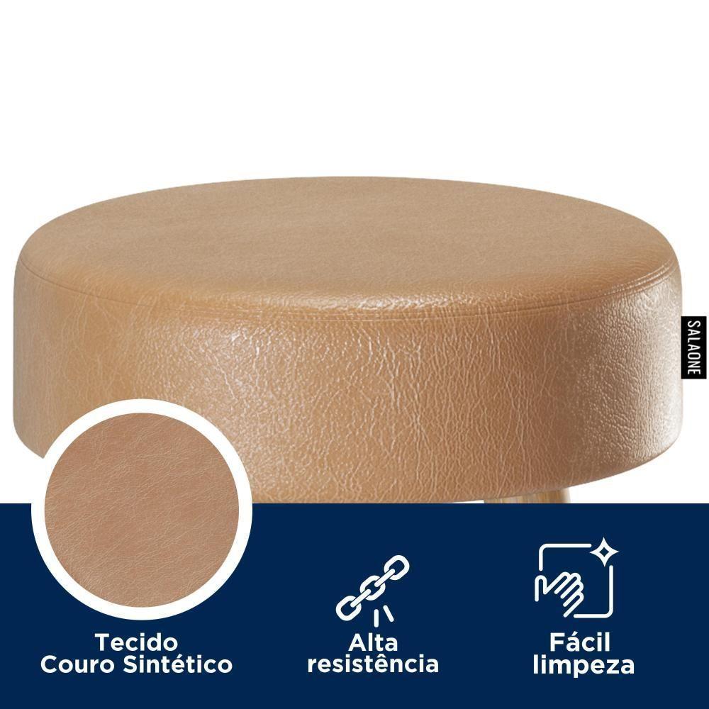 Kit 4 Banquetas Berlin 70cm Couríssimo Amarula - Salaone Amarula - 2