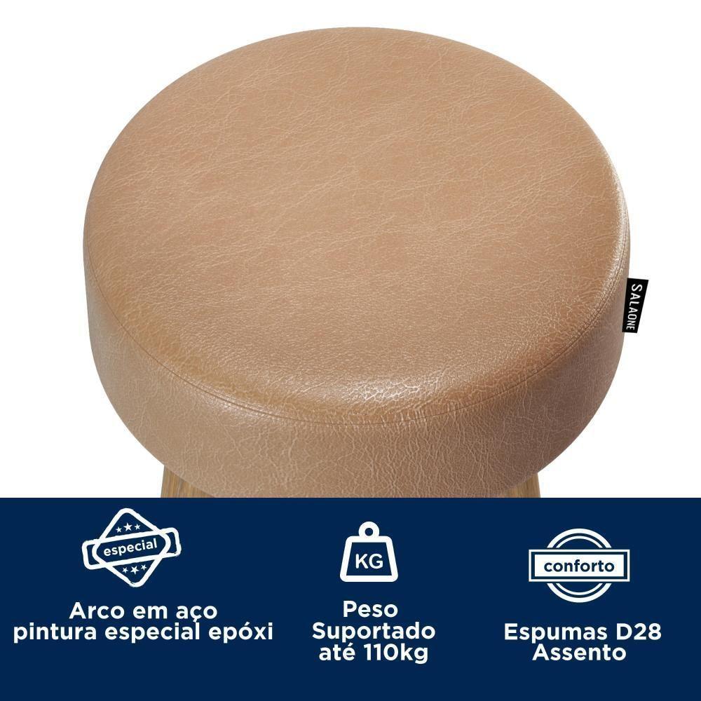 Kit 4 Banquetas Berlin 70cm Couríssimo Amarula - Salaone Amarula - 3