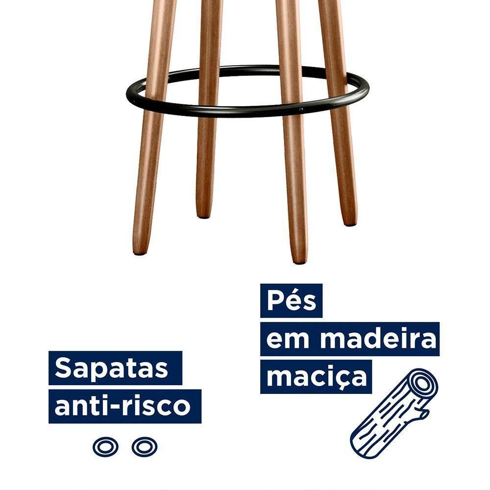 Kit 4 Banquetas Berlin 70cm Couríssimo Amarula - Salaone Amarula - 4