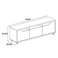 Rack Bancada Jersey Cedro-off White Para Tv Até 60? - Casa D Cedro-off White - 4