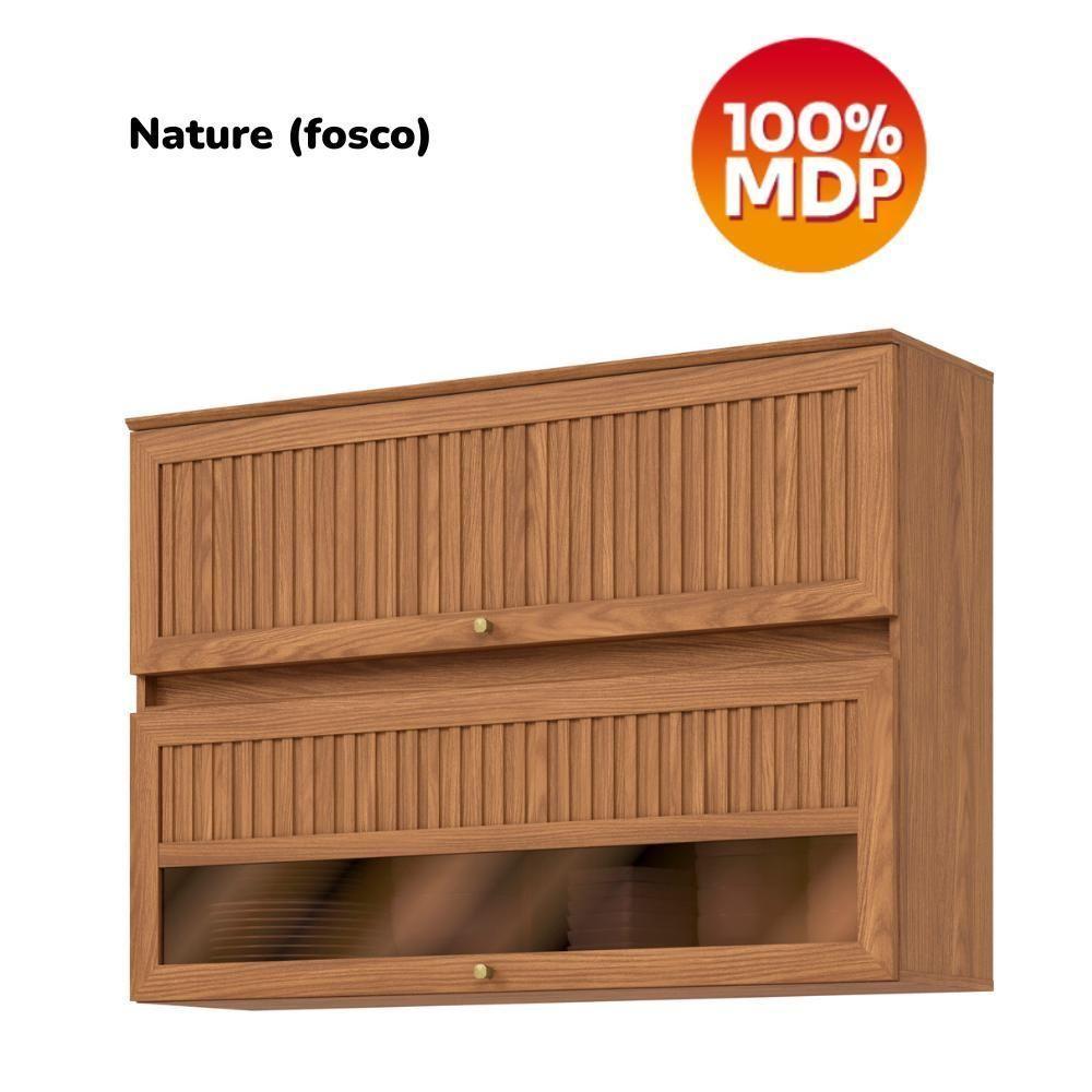 Armario Aereo 2 Portas 120 Cm Mdp Requinte C631 Nature Henn Nature - 6